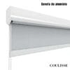 cortinas roller con cenefa de aluminio marca alrex sistema coulisse decorjade