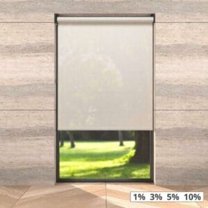 Cortinas roller screen essential solarview 1, 3, 5 y 10%, a medida marca Alrex con sistema premium Coulisse, varios colores disponibles