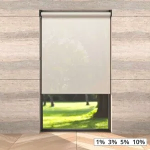 Cortinas roller screen essential solarview 1, 3, 5 y 10%, a medida marca Alrex con sistema premium Coulisse, varios colores disponibles