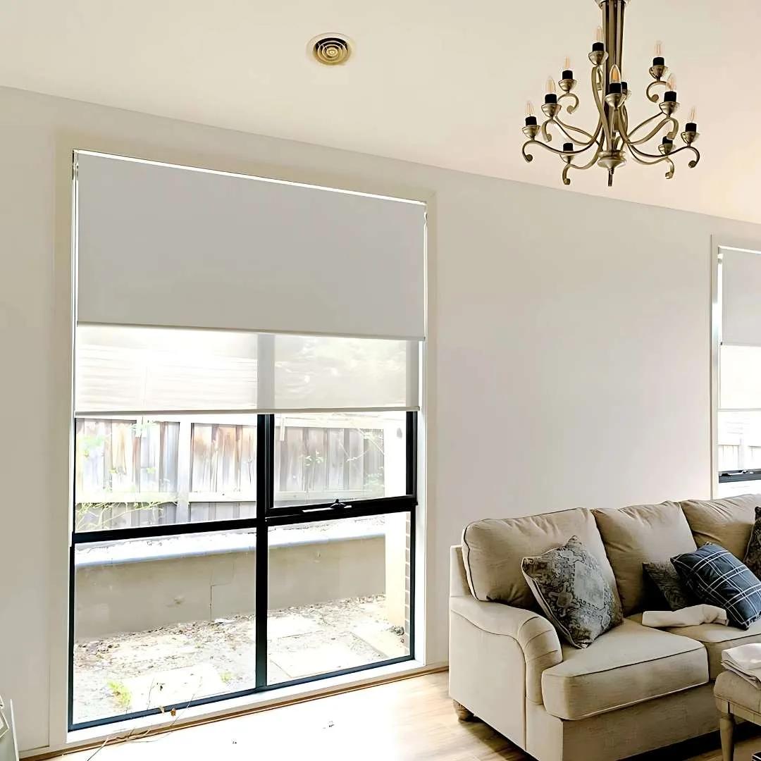 Cortinas roller dobles a medida en tela blackout y screen, marca Alrex con sistema premium marca Coulisse, manual o motorizado, variedad de colores - Imagen 2